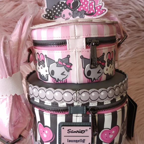 My Melody & Kuromi Loungefly Cake Crossbody - Picture 4 of 5